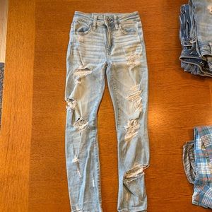 American Eagle Distressed High Rise Jegging Crop Size 00 R